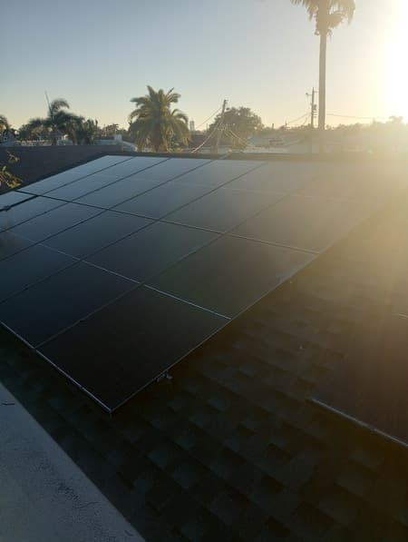 Completed residential solar install in St. Petersburg